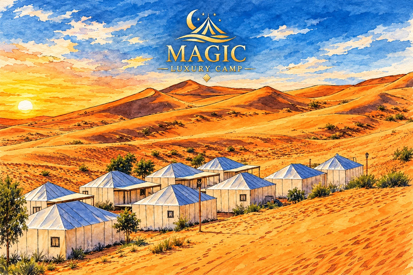Magic Luxury Camp — Illustration based on a real photograph of the property on Booking.com. Magic Luxury Camp — Illustration based on a real photograph of the property on Booking.com.
